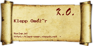 Klepp Omár névjegykártya